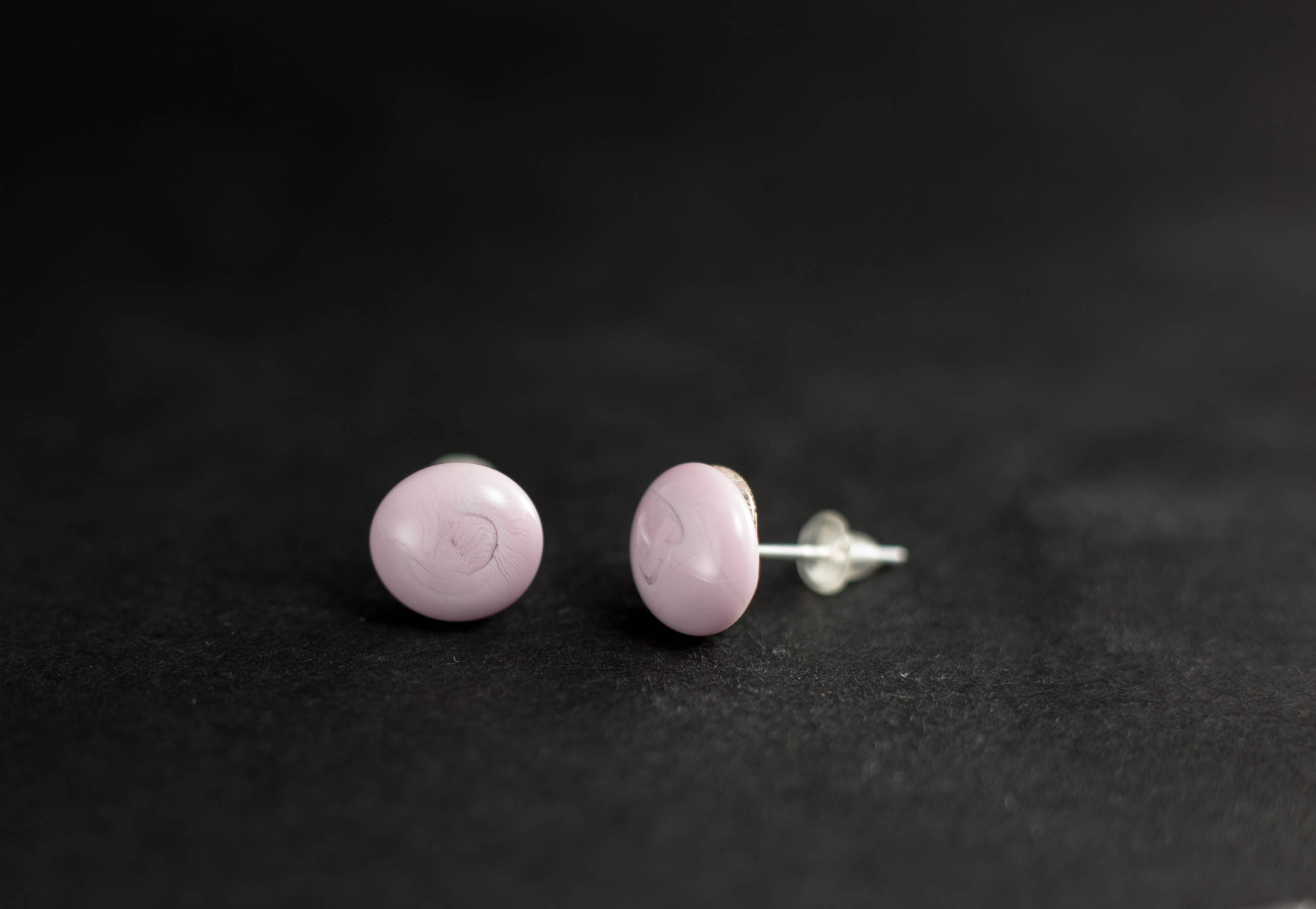 Naušnice Točkice roza pastel